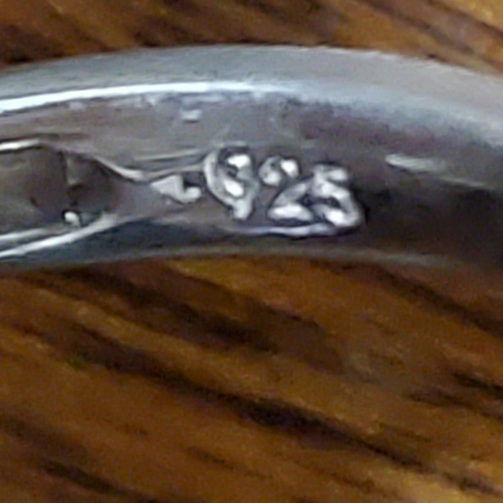 925 SS PRASIOLITE + DIAMOND RING - Picture 5 of 8